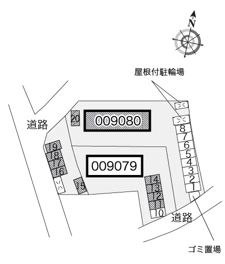 ★手数料０円★広島市安佐南区伴東　月極駐車場（LP）